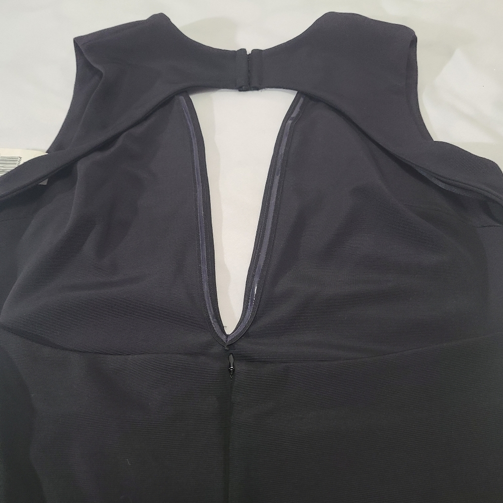 AQ/AQ Deep Plunge Backless Black Dress NWT‎ Size 12 - Picture 10 of 15